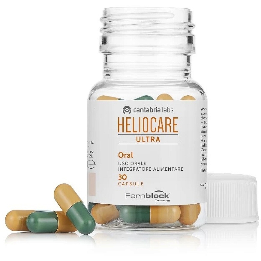 Cantabria Labs, Heliocare Ultra Oral, Fernblock, Antioxidant, Capsules, 30 capsules