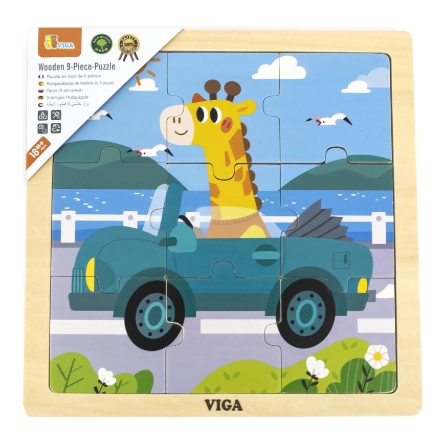 Viga Dėlionė 9 vnt. - Žirafa automobilyje – 3