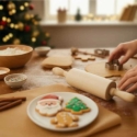 La Cucina MIRLI kepimo rinkinys vaikams, medinis kočėlas ir 3 formelės La Cucina MIRLI kepimo rinkinys vaikams, medinis kočėlas ir 3 formelės