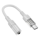 HOCO LS37 adapter USB-C kuni 3.5mm | läbipaistev hall HOCO LS37 adapter USB-C kuni 3.5mm | läbipaistev hall