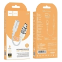 HOCO LS37 adapteris USB-C į 3.5mm | skaidrus pilkas HOCO LS37 adapteris USB-C į 3.5mm | skaidrus pilkas