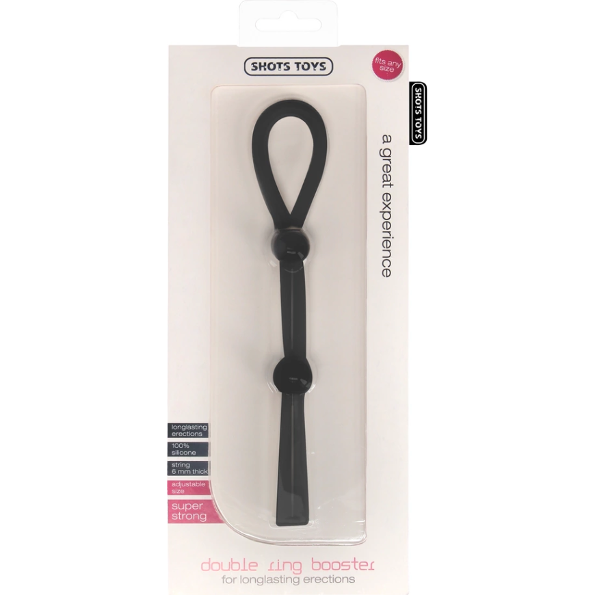 ShotsToys Double Ring Booster - Juodas – 3