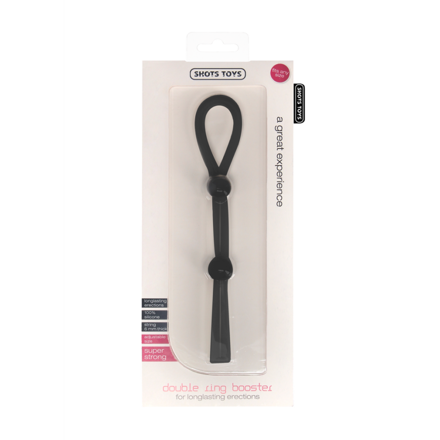 ShotsToys Double Ring Booster - Juodas – 4