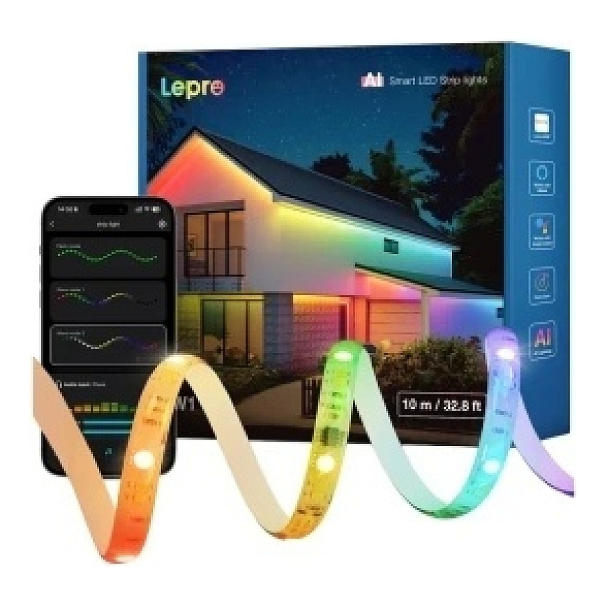 Lepro SW1 10m Wi-Fi Bluetooth RGBIC LED Strip – 2
