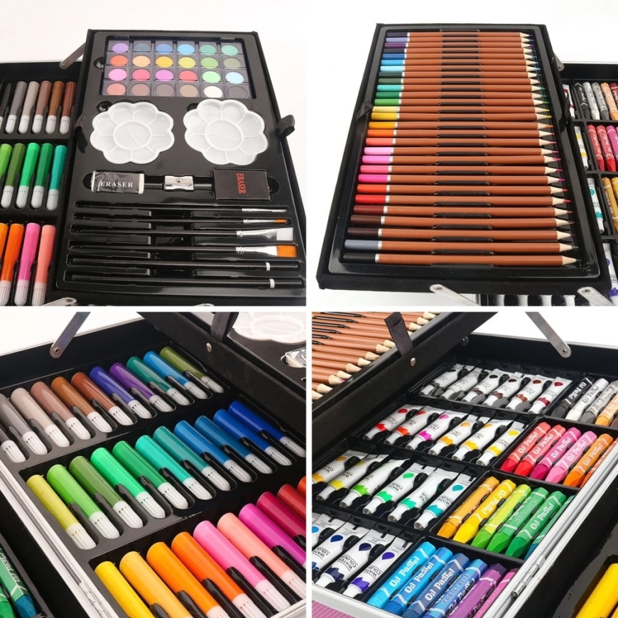 Woopie Art Set in a Case Crayons Paints Capybara – 3