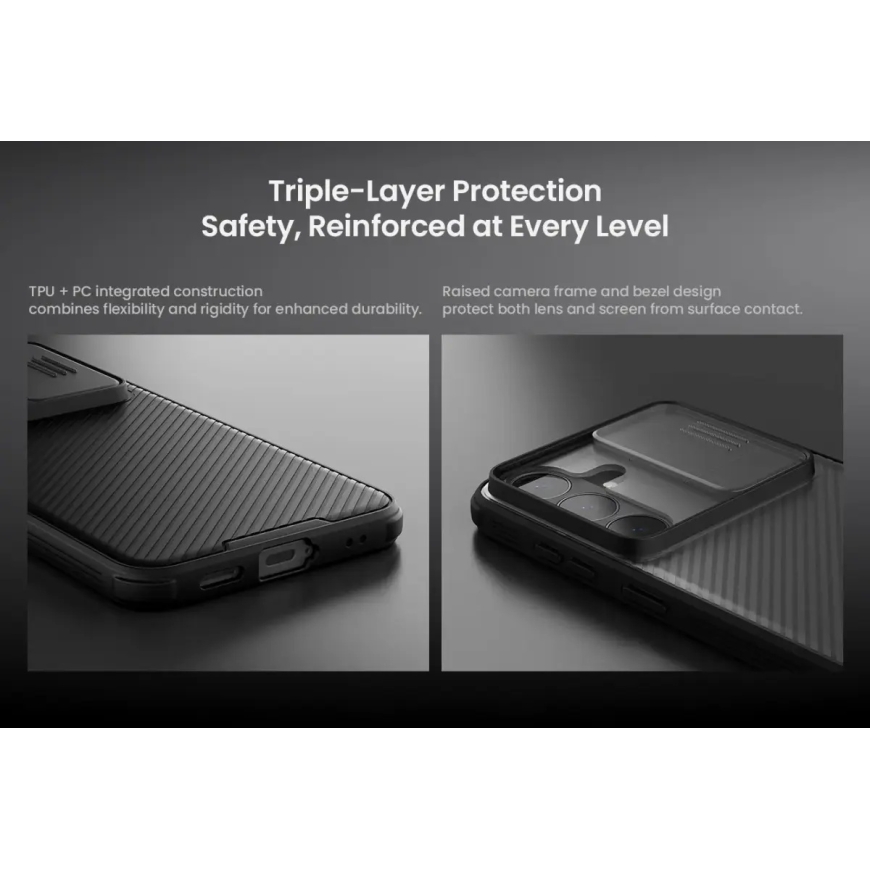Nillkin CamShield PRO Hard phone case for Samsung Galaxy S26 FE (S741) transparent black (with camera lens protection) – 4