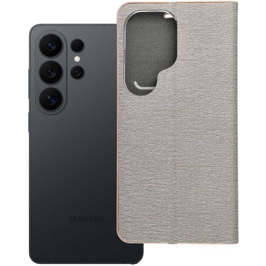 Oem Dėklas su klapką na Samsung S26 ULTRA Luna Book Gold Sidabrinė – 2