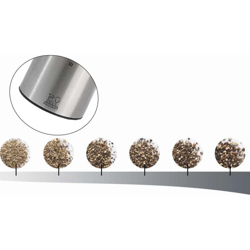 Peugeot PALACE druskos malūnas sidabro 10 cm Mediena – 4