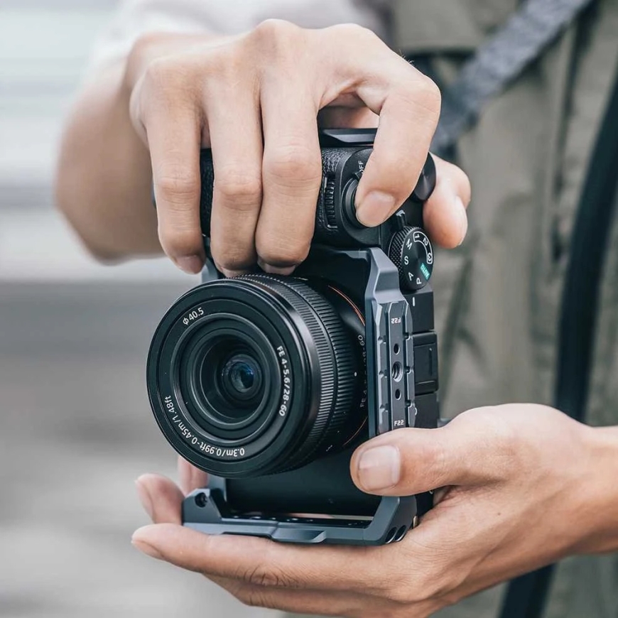 Kameros priedas - Falcam F22 & F38 & F50 Greito atlaisvinimo kamerų narvas (Sony A7CII, aliuminis, nuimama šoninė plokštė) – 4