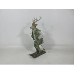 Mondex Since 1986 SANTA LILA Briedžio slidininko figūrėlė 16x11x32,5cm
