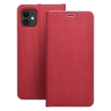 LUNA Book Carbon grāmatveida maciņš telefonam iPhone 16 Plus sarkans LUNA Book Carbon grāmatveida maciņš telefonam iPhone 16 Plus sarkans