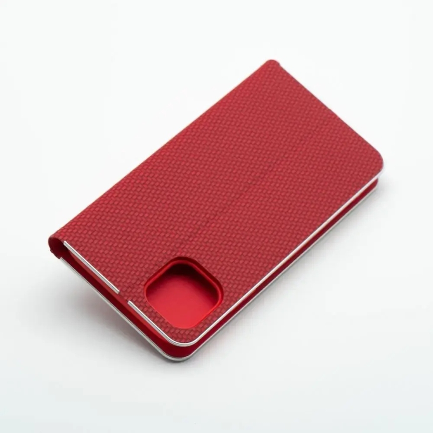 LUNA Book Carbon knyginio tipo telefono dėklas iPhone 16 Plus raudonas – 5