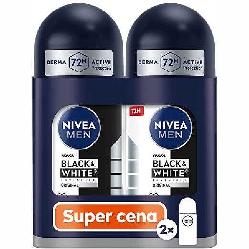 Nivea Juodas & Baltas Invisible Original Roll-On Antiperspirant Set