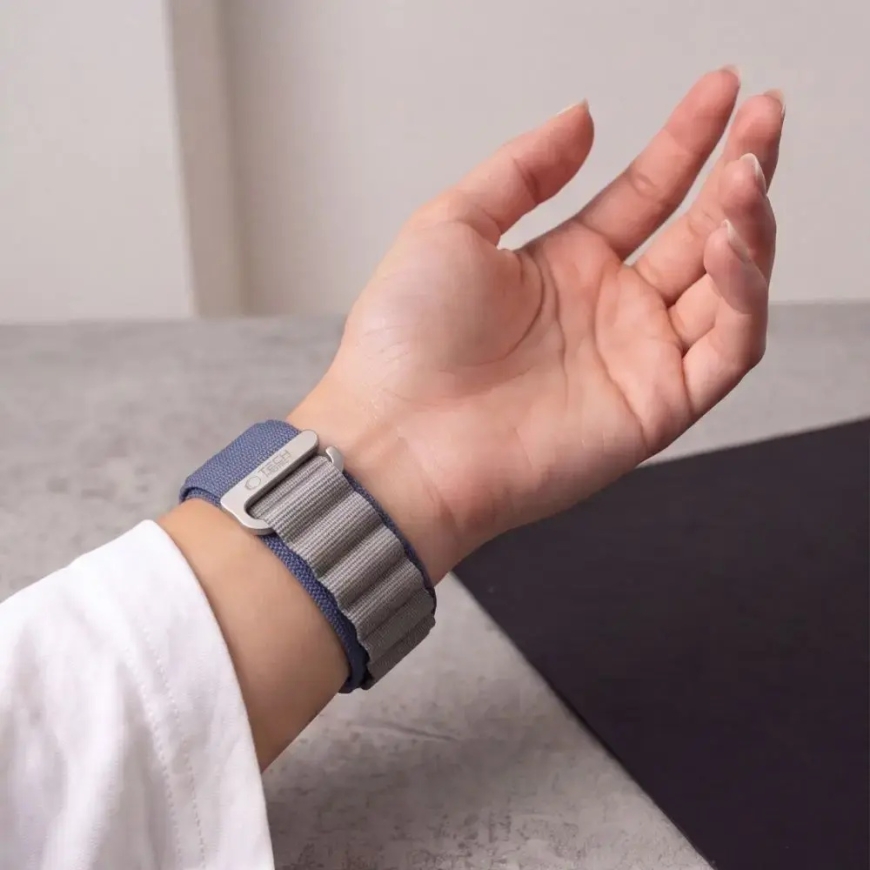TECH-PROTECT NYLON PRO APPLE WATCH 8 / 9 / 10 / 11 / 12 / SE / ULTRA (44 / 45 / 46 / 49 MM) NAVY/GREY – 5
