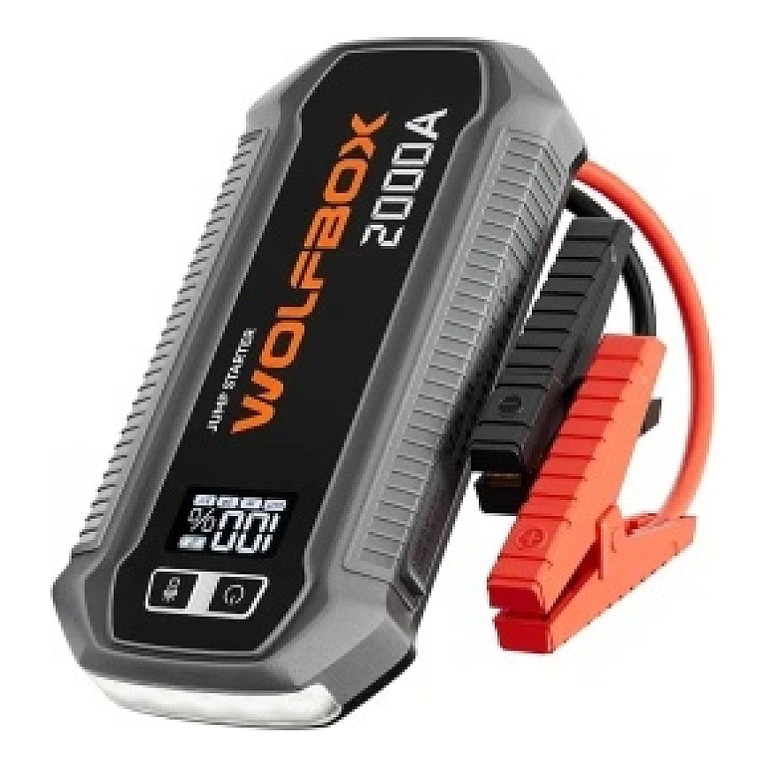 WOLFBOX MegaVolt 12 12,000 mAh 2,000 A Jump Starter – 2