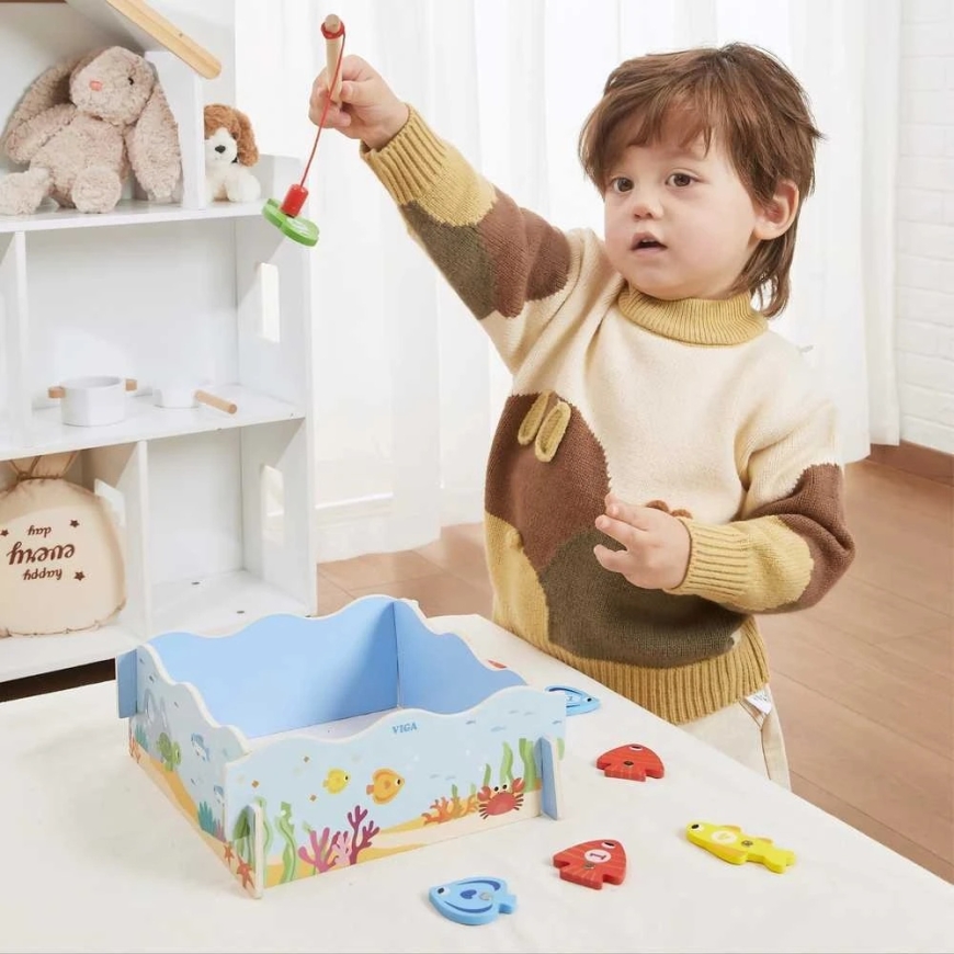 Viga Toys Medinis magnetinis žvejybos žaidimas vaikams VIGA – 2