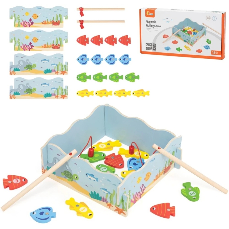 Viga Toys Medinis magnetinis žvejybos žaidimas vaikams VIGA – 4
