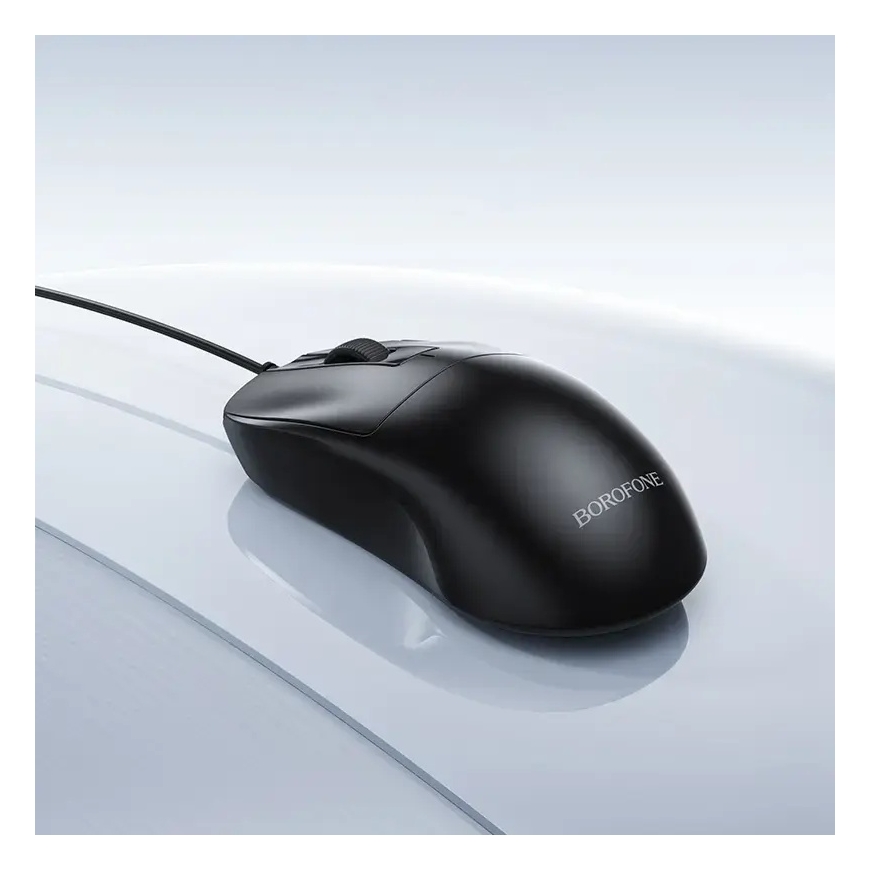 Borofone Computer mouse BG19 Moda wired black – 3