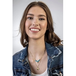 Emily Westwood Cecilia dvigubai paauksuotas karoliukų vėrinys EWN23027G