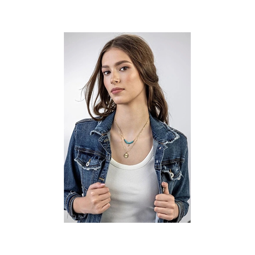 Emily Westwood Cecilia dvigubai paauksuotas karoliukų vėrinys EWN23027G – 2