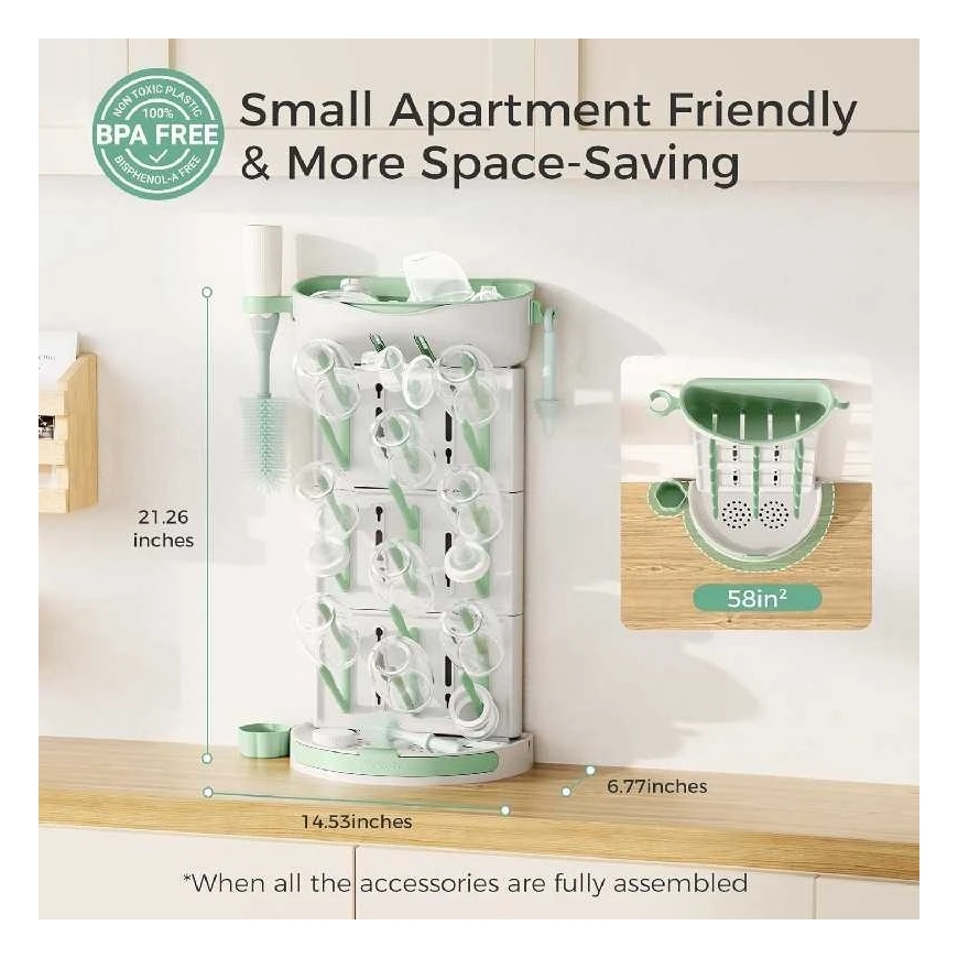MOMCOZY MODULINIS 18 VNT. BUTELIUKŲ DŽIOVINIMO STOVAS – 4