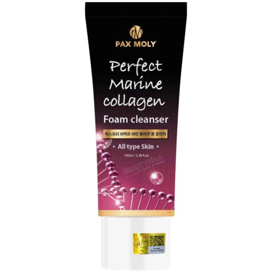 PaxMoly Perfect Collagen valomasis ir drėkinamasis putų prausiklis, 100 ml