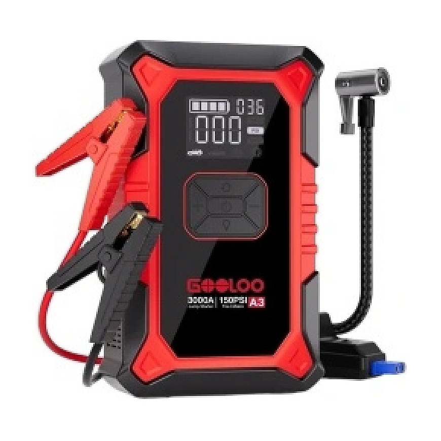 GOOLOO A3 2-in-1 Jump Starter with Compressor – 2