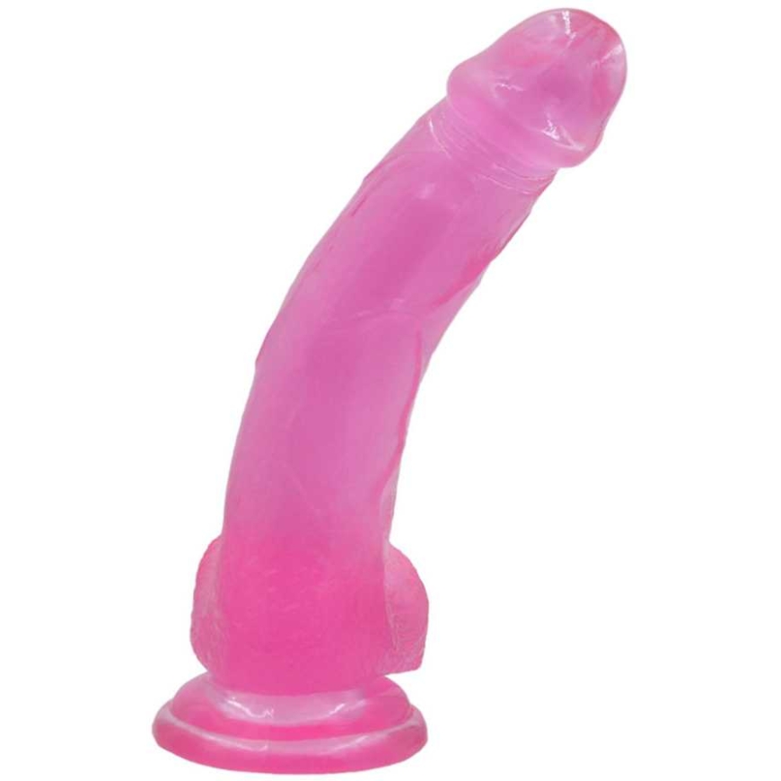 Lovetoy Rožinė 8"" Jelly Studs Crystal Dildo Large Rožinė – 3