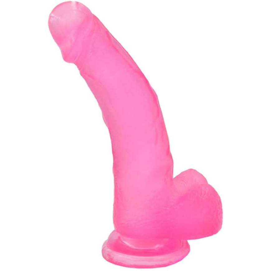 Lovetoy Rožinė 8"" Jelly Studs Crystal Dildo Large Rožinė – 5