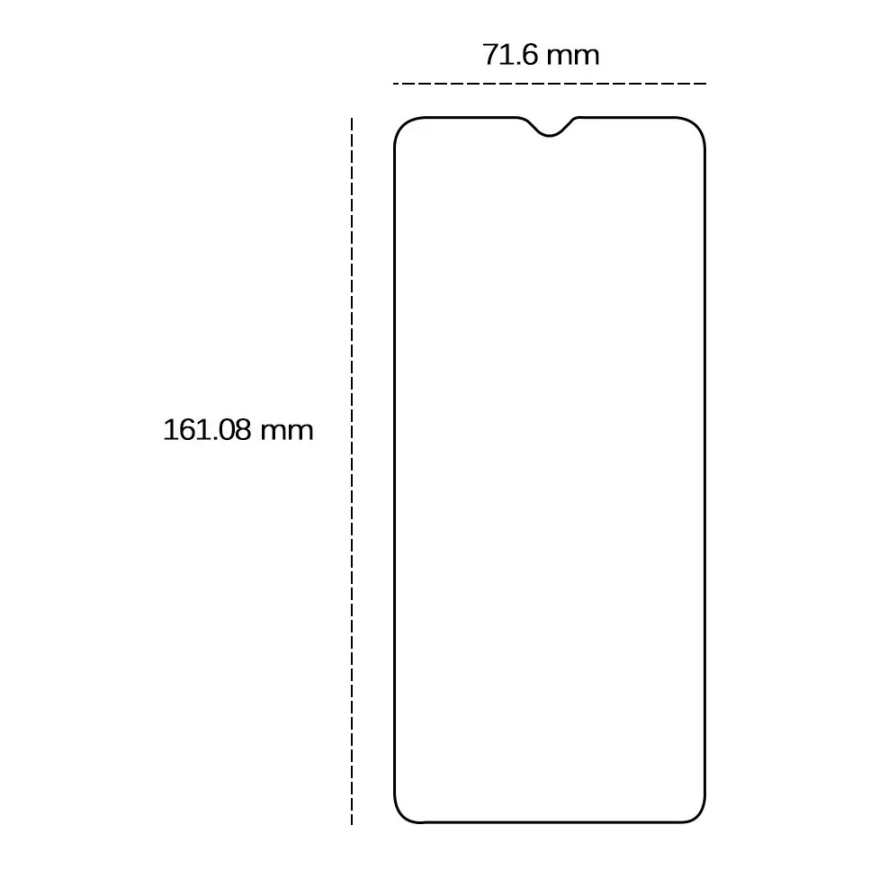 2,5D aizsargstikls telefona ekrānam Samsung Galaxy A05s (A057) – 2