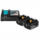 Makita 1914J6-4 maitinimo paketas 18V, 2XBL1850B, DC18RC Makita 1914J6-4 maitinimo paketas 18V, 2XBL1850B, DC18RC