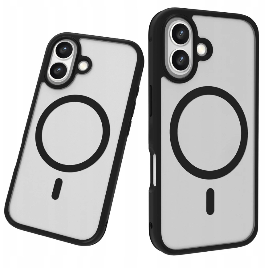 Dėklas - Roobix Dusky MagSafe Dėklas iPhone 17 TPU, atsparus smūgiams, matinė juoda – 5