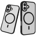 Dėklas - Roobix Dusky MagSafe Dėklas iPhone 17 TPU, atsparus smūgiams, matinė juoda