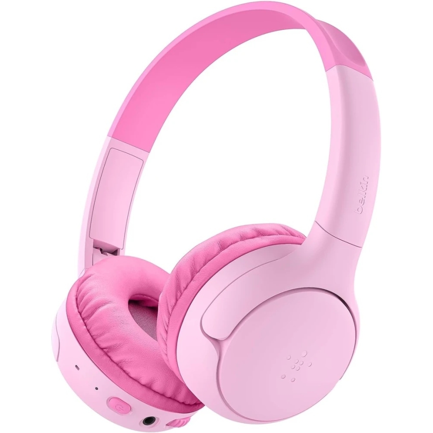 Belkin vaikiškos Bluetooth ant ausų dedamos ausinės SoundForm Mini 2, rožinės AUD012hqPK – 4