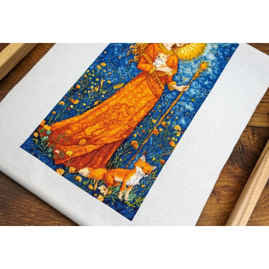 Letistitch Siuvinėjimo kryželiu rinkinys „Rudens deivė“ 20x37 cm – 2
