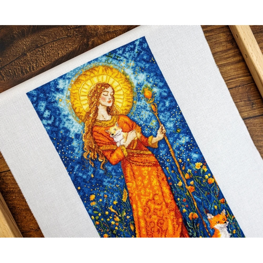 Letistitch Siuvinėjimo kryželiu rinkinys „Rudens deivė“ 20x37 cm – 3