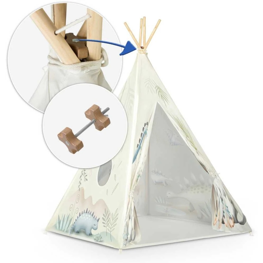 Vaikiška tipi palapinė Nukido dinozaurai – 2