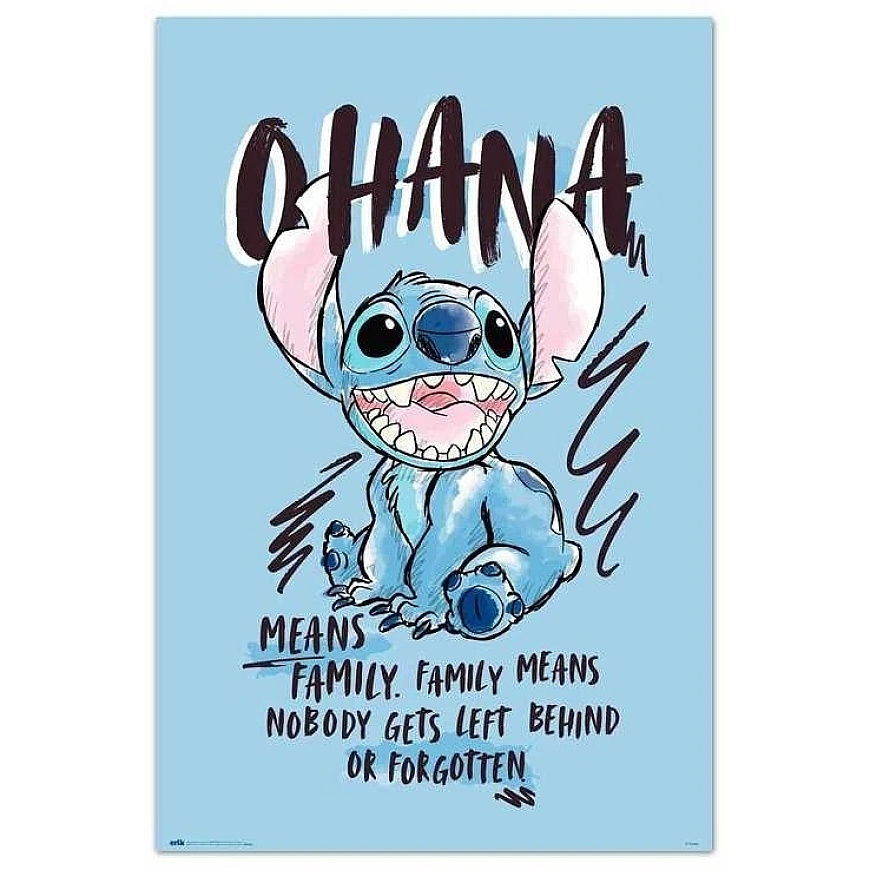 ERIK Disney Stitch Ohana poster