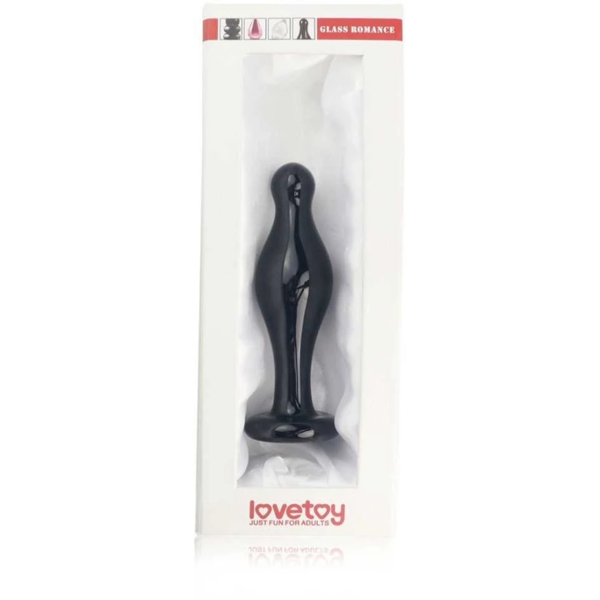 Lovetoy Anal plug stiklinis juoda kompaktiškas sekso orgazmas – 2