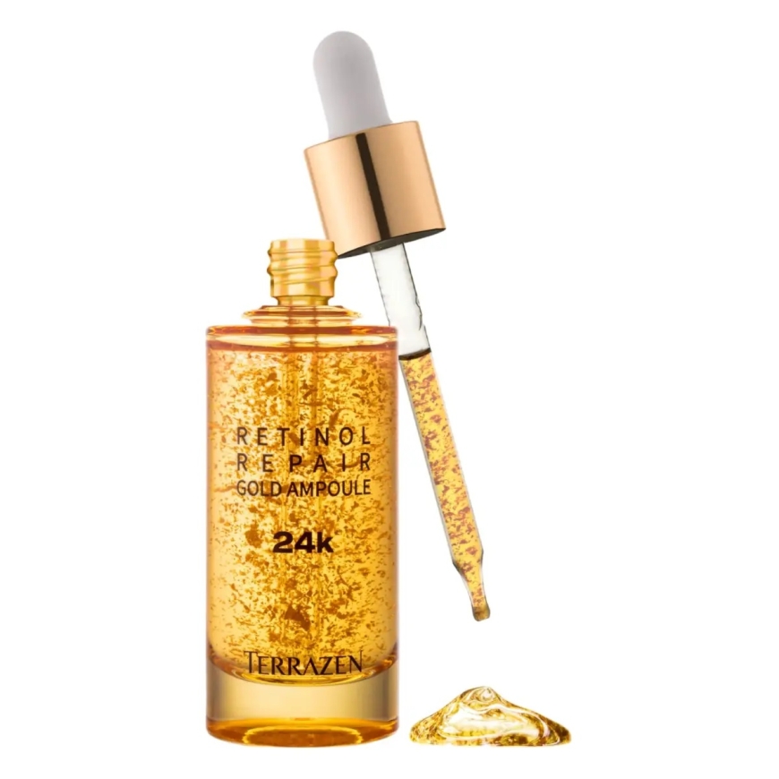 Terrazen, Retinol Repair, 24K gold, Firming, Ampoules Treatment Serum, Anti-aging, For Face, For Women, 50 ml