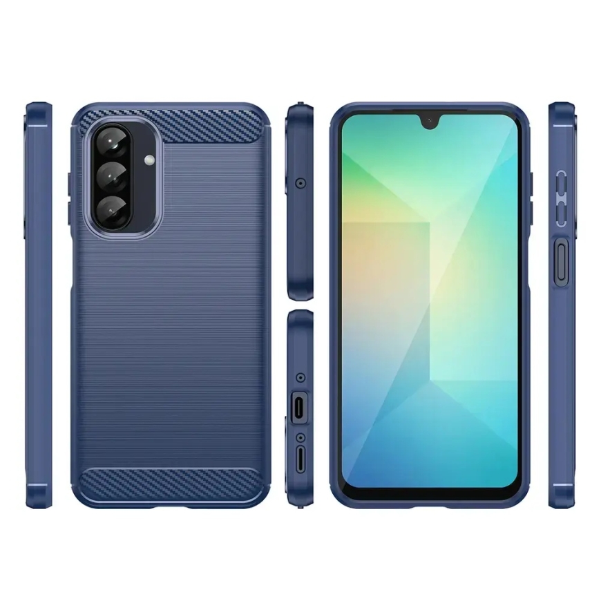 Carbon telefono dėklas Samsung Galaxy A26 5G (A266) mėlynas – 3
