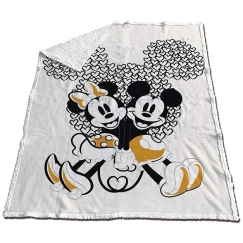 Disney Mickey & Minnie coral sherpa blanket 130x170cm