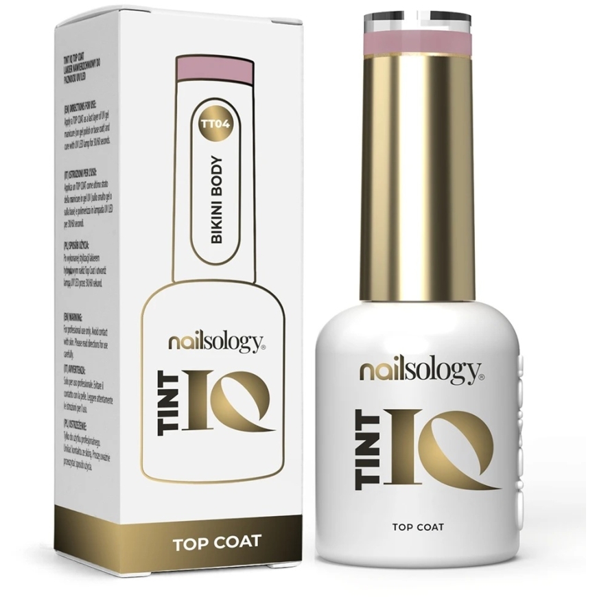 Clavier Nailsology Tint IQ Top Coat hibridinis viršutinis lakas TT04 Bikini Body 8 ml