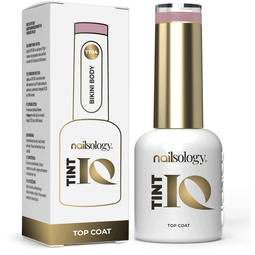 Clavier Nailsology Tint IQ Top Coat hibridinis viršutinis lakas TT04 Bikini Body 8 ml – 2