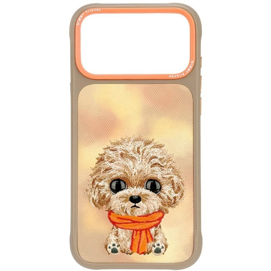 NIMMY dėklas BIG EYED TEDDY POODLE, skirtas IPHONE 18 Pro Max/17 Pro Max, ruda