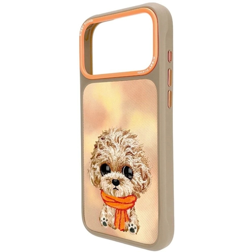 NIMMY dėklas BIG EYED TEDDY POODLE, skirtas IPHONE 18 Pro Max/17 Pro Max, ruda – 3