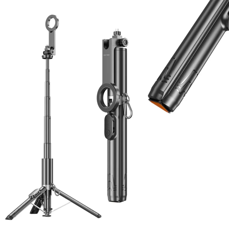 Blavec Selfie Stick Aluminium Fusion P-12 Magsafe Auto pop tripod + remote control 1,60 metres (SSFP12-MTRAPB160) black – 2