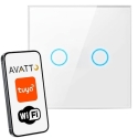 Stiklinis „Wi-Fi“ šviesos jungiklis Avatto TS02-EU-W2 Stiklinis „Wi-Fi“ šviesos jungiklis Avatto TS02-EU-W2