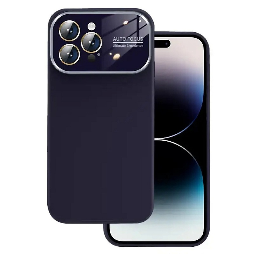 Soft Silicone Lens maciņš telefonam iPhone 15 Plus violets