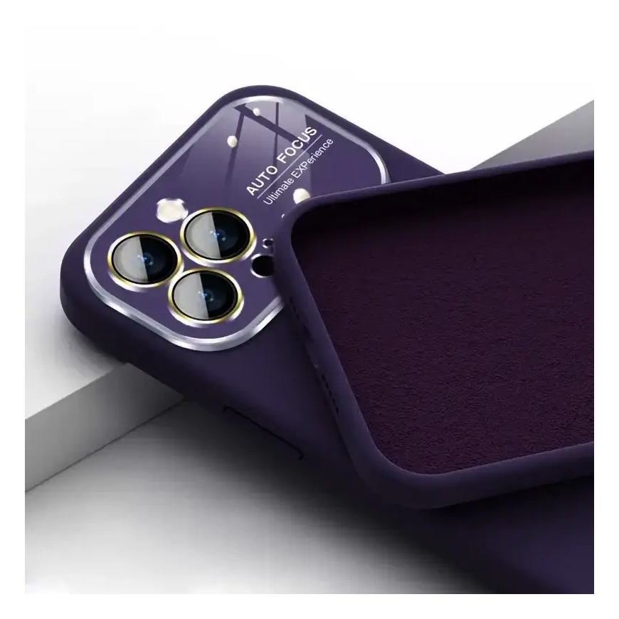Soft Silicone Lens telefoni ümbris iPhone 15 Plus lilla – 2